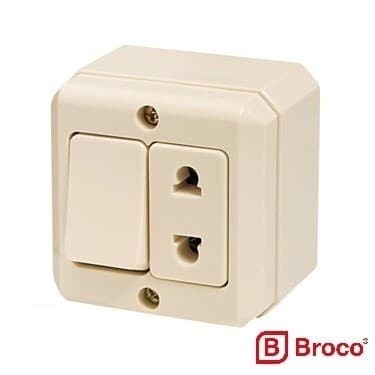 Stopkontak + Saklar OB Broco / Stopkontak + Saklar Luar Broco