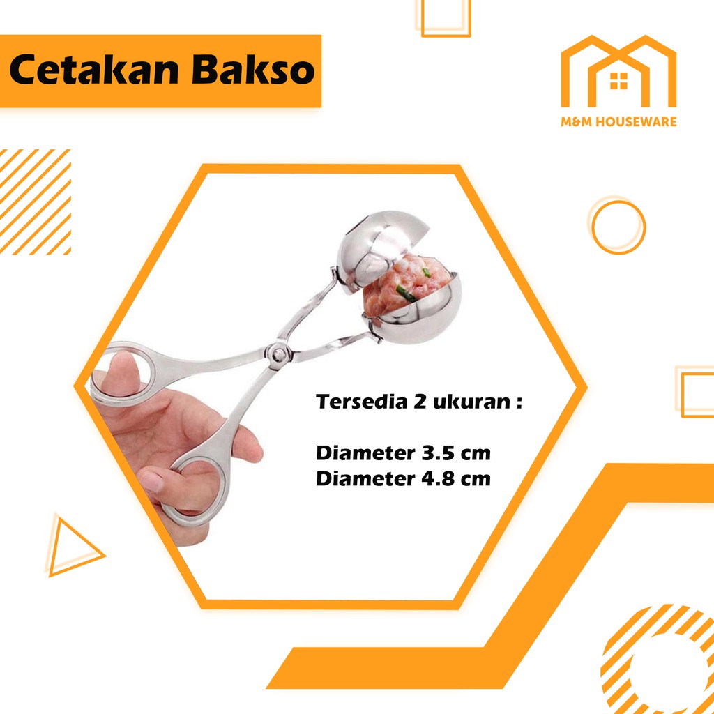 Gunting Bakso / Cetakan Bakso / Scoop Bakso / Alat Pencetak Bakso Stainless Steel Anti Karat