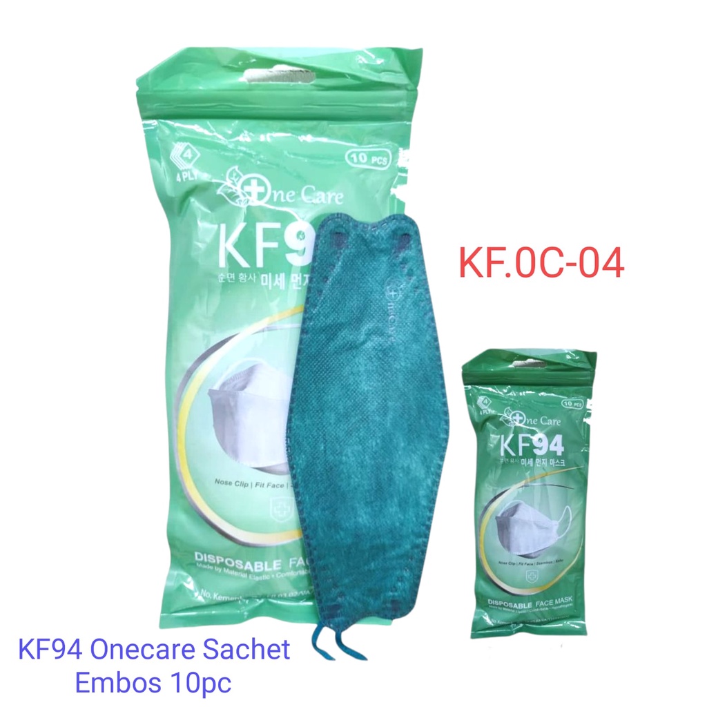 Masker KF94 Onecare Sachet Embos Best Premium Quality isi 10pc