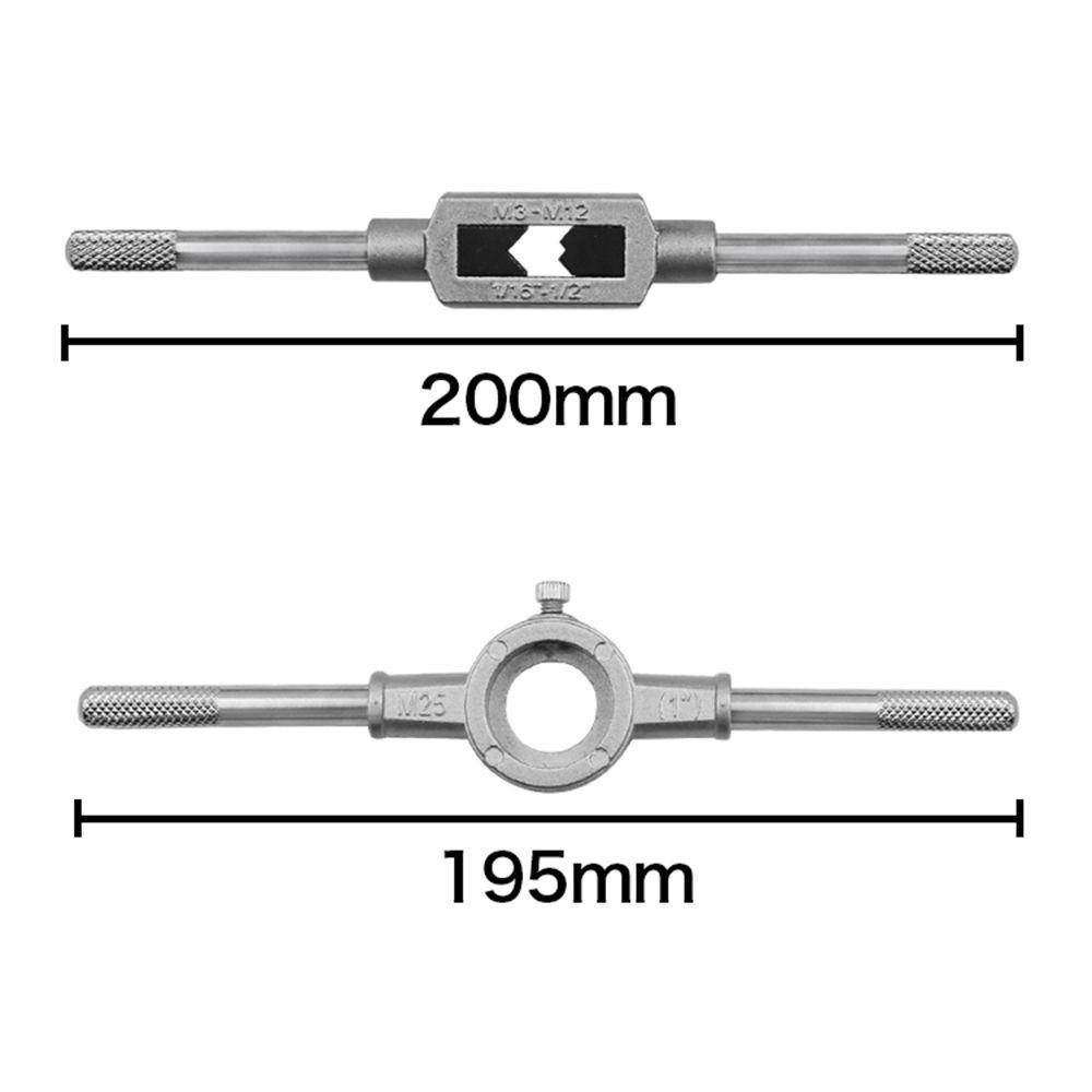 Populer 20Pcs Tap Dies Set Adjustable Tap Wrench Adjustable Die Wrench Sekrup Taps Hand Alat Tangan Drat Colokan Keran