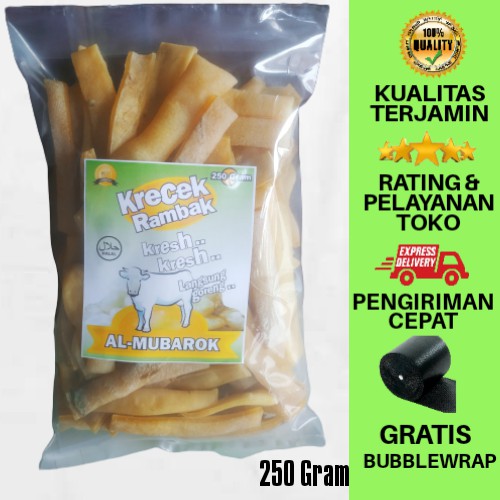 Jual Krecek Krupuk Kulit Sapi Kerupuk Rambak Kulit Sapi 250 Gr Stik