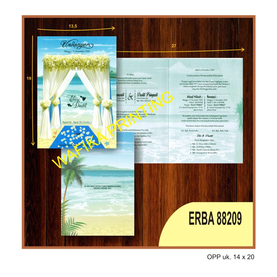 UNDANGAN NIKAH BLANKO ERBA 88209