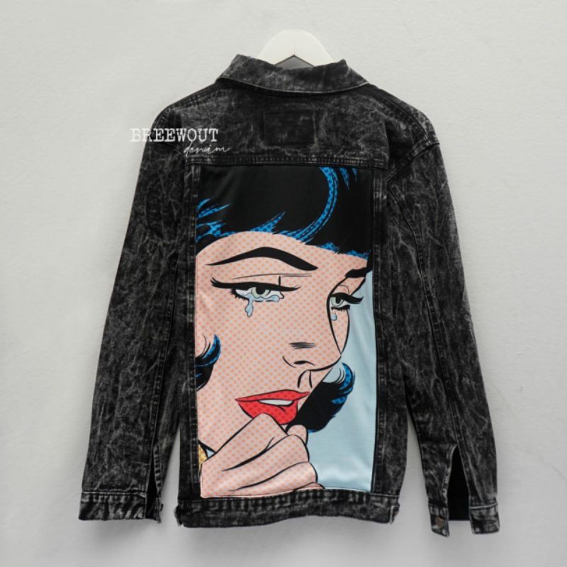 Jaket Jeans Hitam Washing Pria / Jaket Jeans Denim Hitam / Jaket Pria / Jeans Pria / Jeans Premium