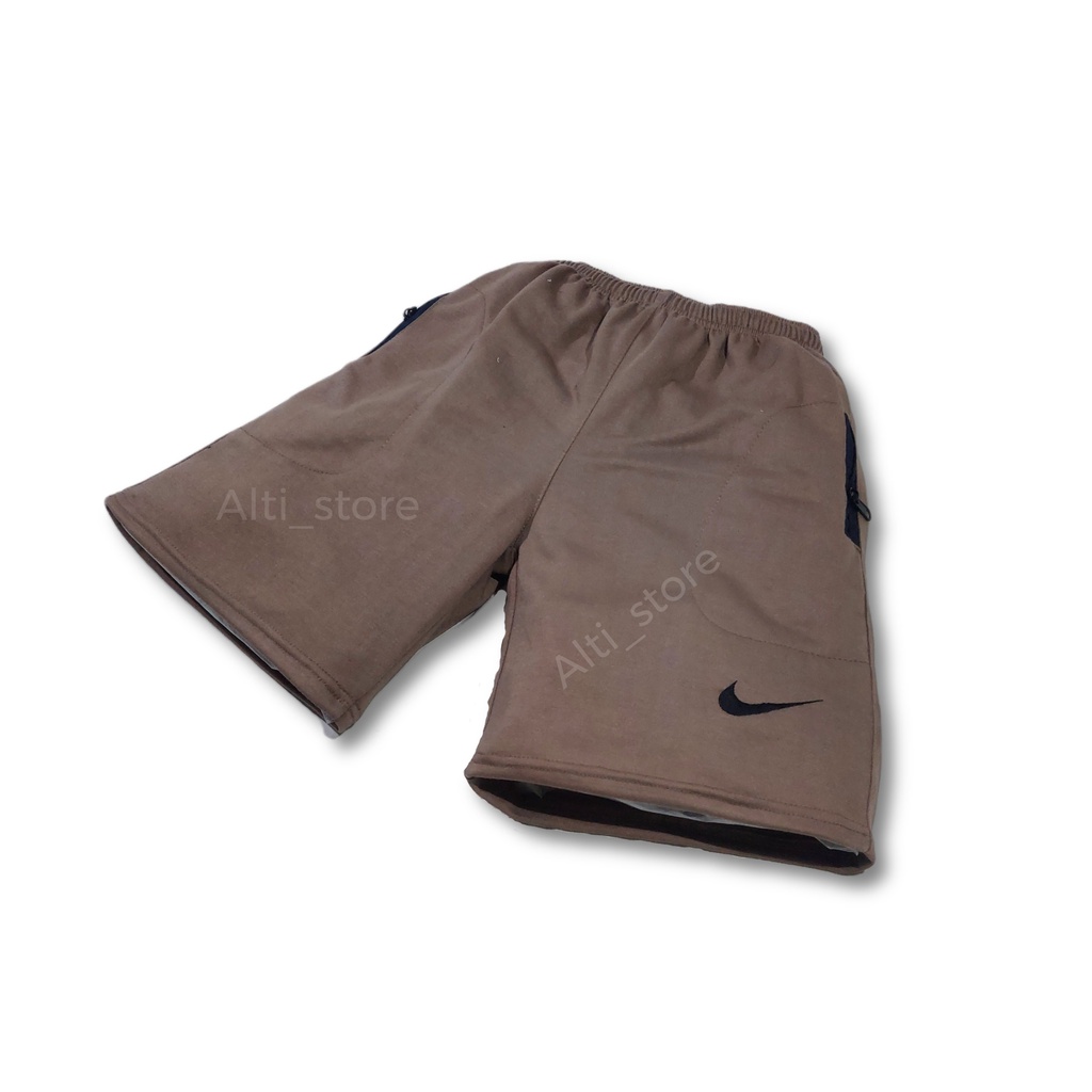 Celana pendek pria dewasa kolor boxer tersedia size jumbo dan standar dan juga kecil-Mocca L fit XL