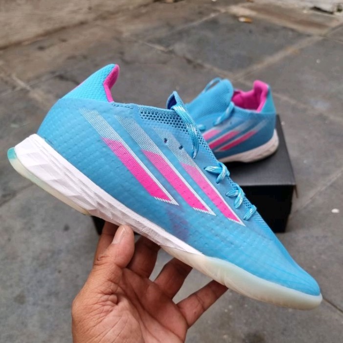 SEPATU FUTSAL ADIDAS X SPEEDFLOW.1 SKY BLUE PINK IC-SEPATU FUTSAL ADIDAS-SEPATU FUTSAL-FUTSAL