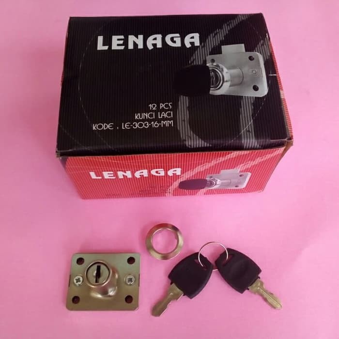 Kunci laci Mdl Lenaga / Kunci Lemari 303 - 16mm Drawer Lock