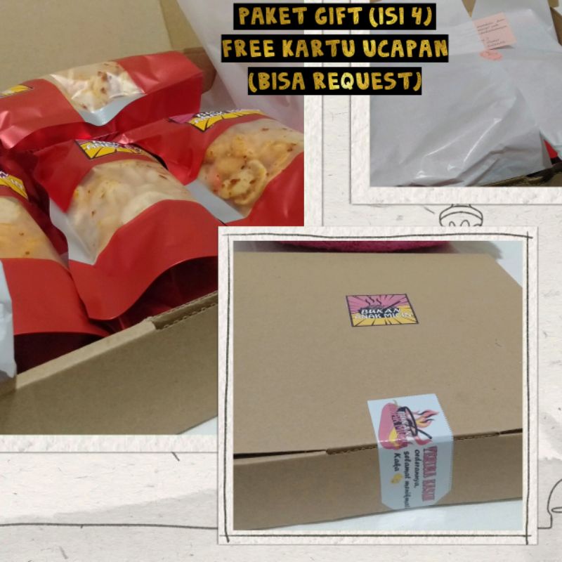 

[NON MSG] SEBLAK KERING PAKET GIFT (FREE KARTU UCAPAN)/HADIAH WISUDA-ULANG TAHUN/KERUPUK SEBLAK KERING