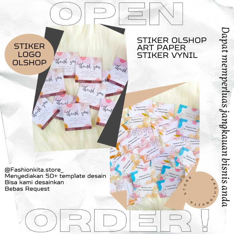 

Stiker Olshop/Stiker Bontak/Desain Stiker/Thankyou Card