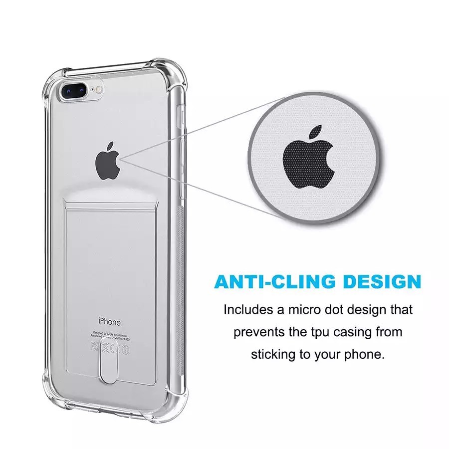 Soft Case iPhone Card Slot Casing Anticrack Holder Simpan Kartu Softcase Anti Crack Penyimpan Kartu