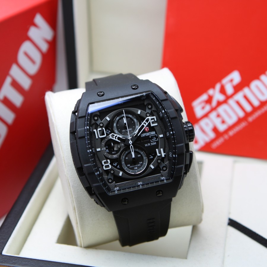 Jam Tangan Pria Expedition E 6782 E6782 M Full Black Original