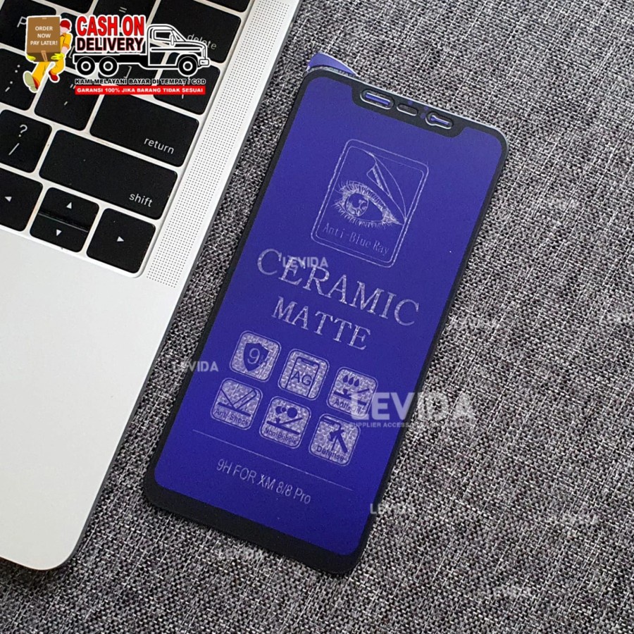 XIAOMI Mi 8 XIAOMI Mi 8 LITE ANTI GORES CERAMIC LENTUR BLUE LIGHT MIKA PLASTIK LENTUR ANTI RADIASI SCREEN GUARD FULL COVER PELINDUNG LAYAR BUKAN KACA TEMPRED