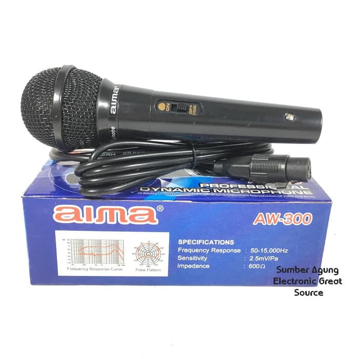 Mic Aima AW300 Professional Dynamic Microphone untuk Vocal