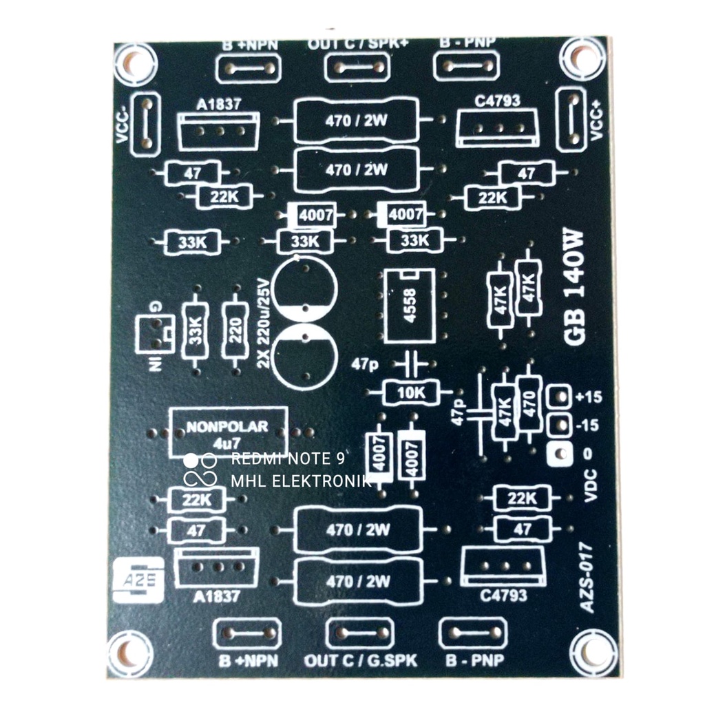 PCB DRIVER POWER AMPLIFIER GB 140W