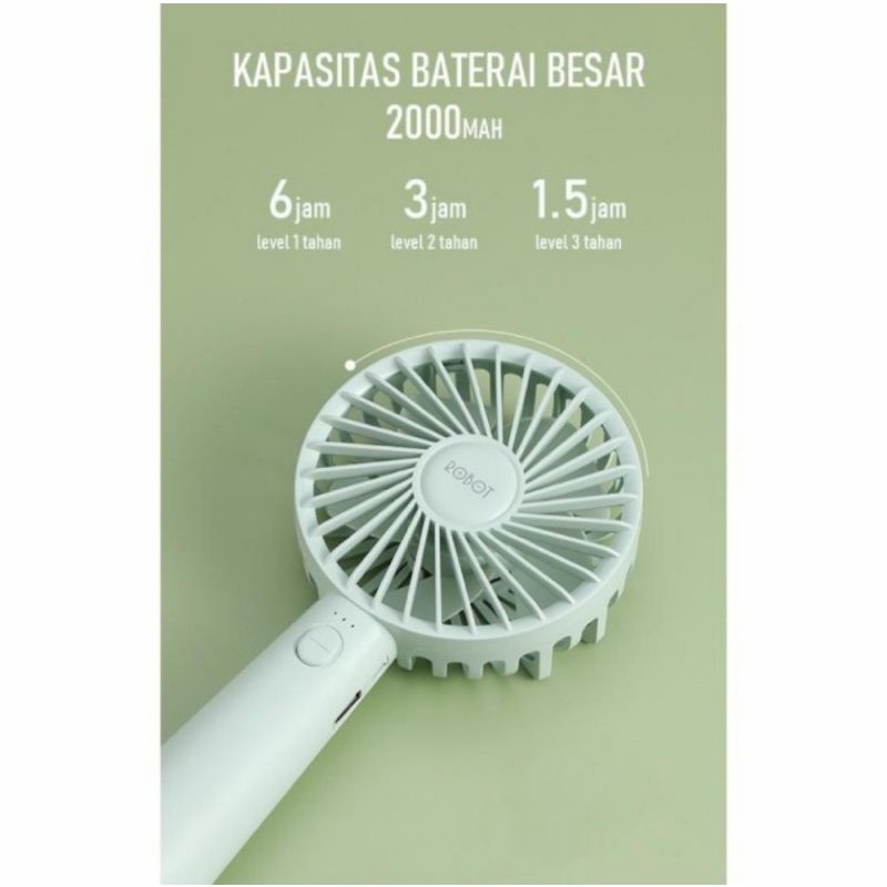 Robot RT-BFS1 Mini Fan Portable Emergency - Kipas Mini Robot RT BFS1 Original