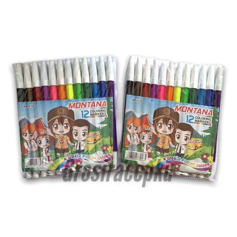 Spidol Warna Warni Bossco isi 12 warna / colour pen