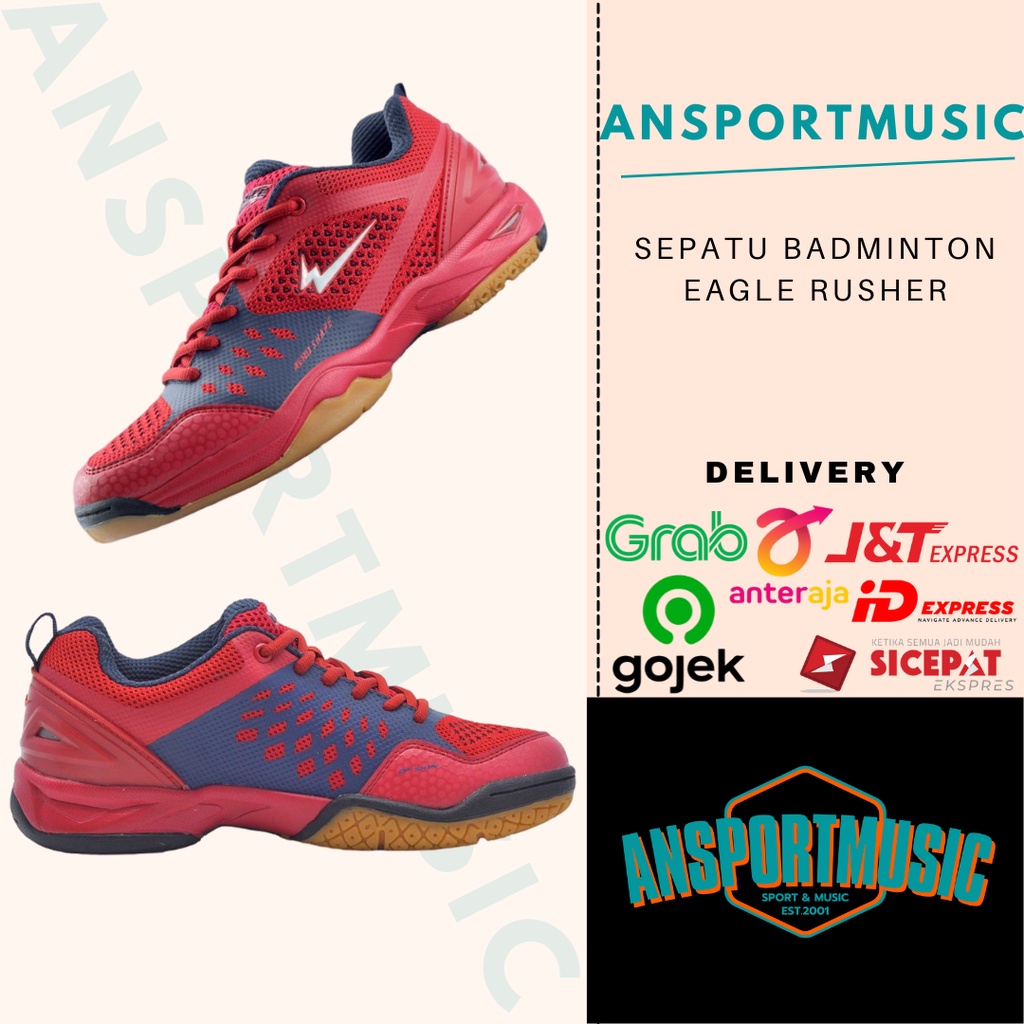 Sepatu Badminton Eagle Rusher Original 100%