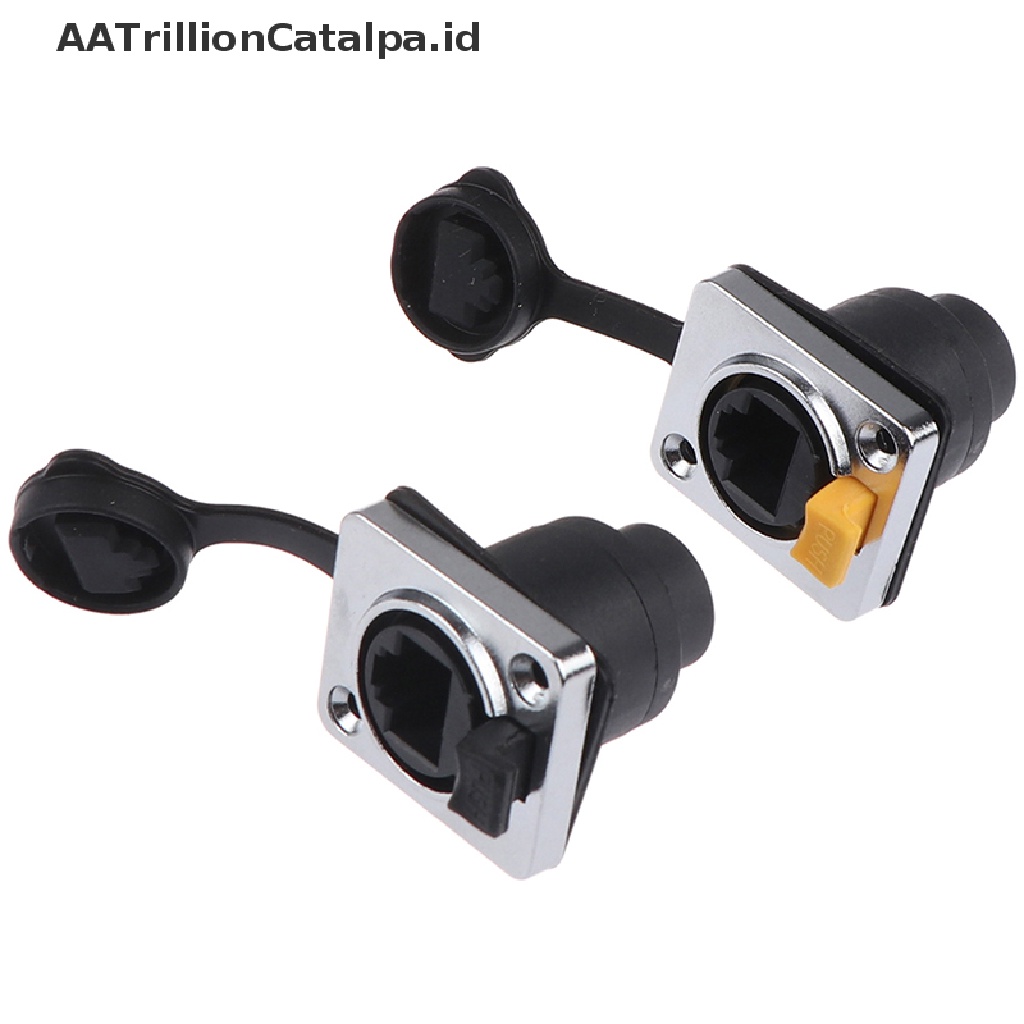 (AATrillionCatalpa) Adapter Konektor RJ45 8p8c Female Lurus Tahan Air