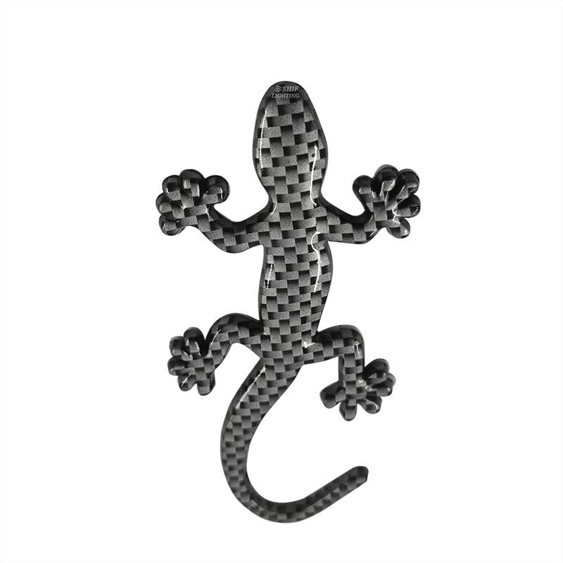 1 x ABS Carbon Fiber Pattern Lizard Gecko Logo Car Auto Motor badge emblem sticker Decal lUCK BLESS