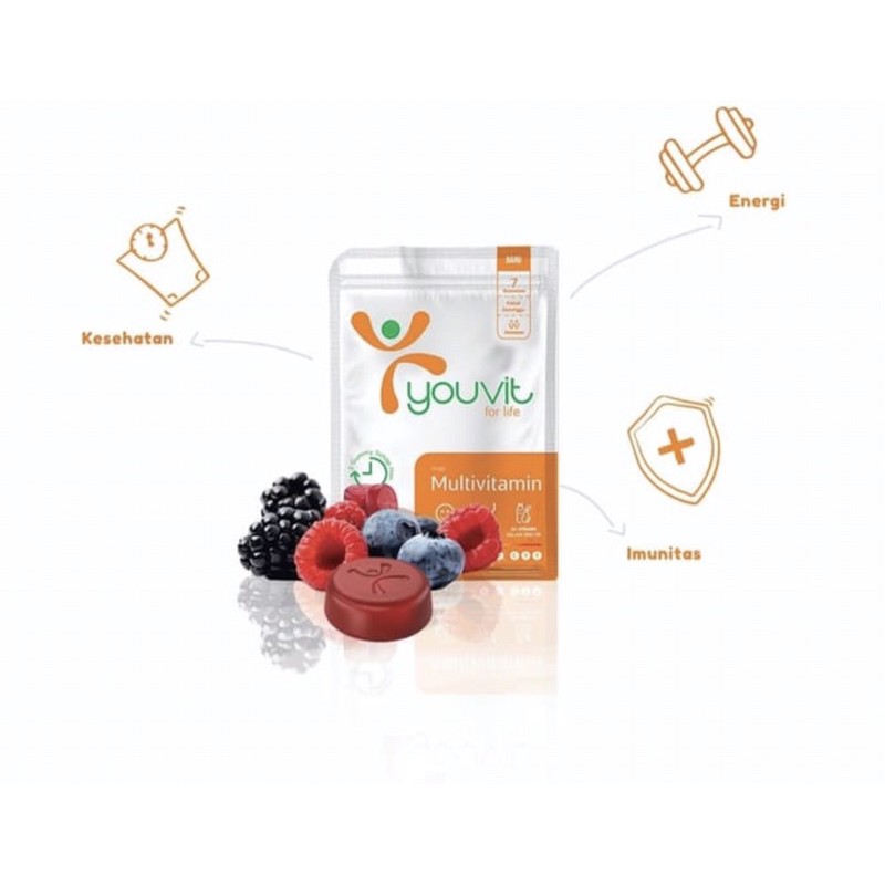 Youvit multivitamin gummy dewasa sachet 7 gummy ( multivitamin permen )