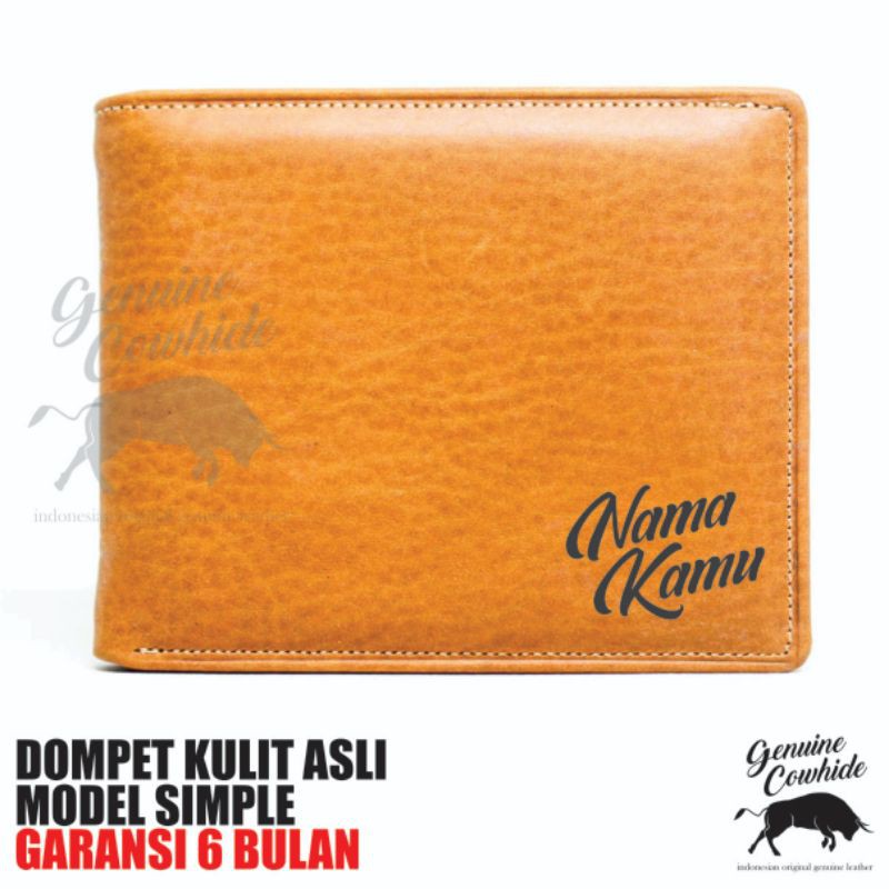 Dompet Pria Kulit Asli Model Simple 8+2 Slot Garansi 6 Bulan