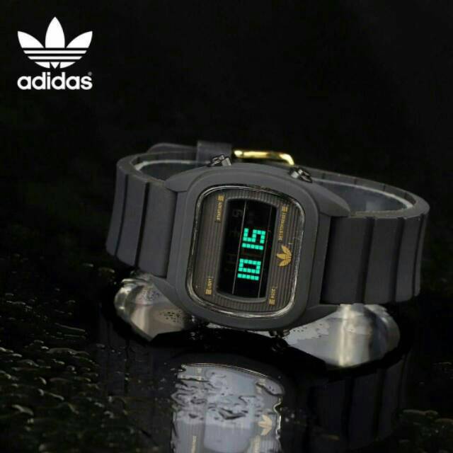 JAM TANGAN ADIDAS GALAXY SOFT RUBBER BLACK GOLD
