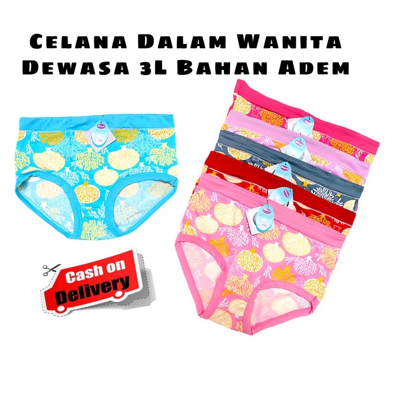 CD Celana Dalam Wanita Jumbo Katun Murah XXL Celana Dalam Ibu Cawet Kancut Wanita Perempuan Cewek Jumbo Big Size Katun Murah