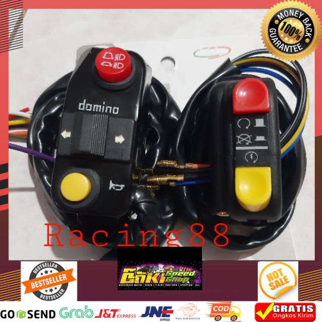 Murah Saklar set Domino kiri kanan sonic150 ninja150 vixion Cb150 Tiger Satria fu Scorpio Aerox155