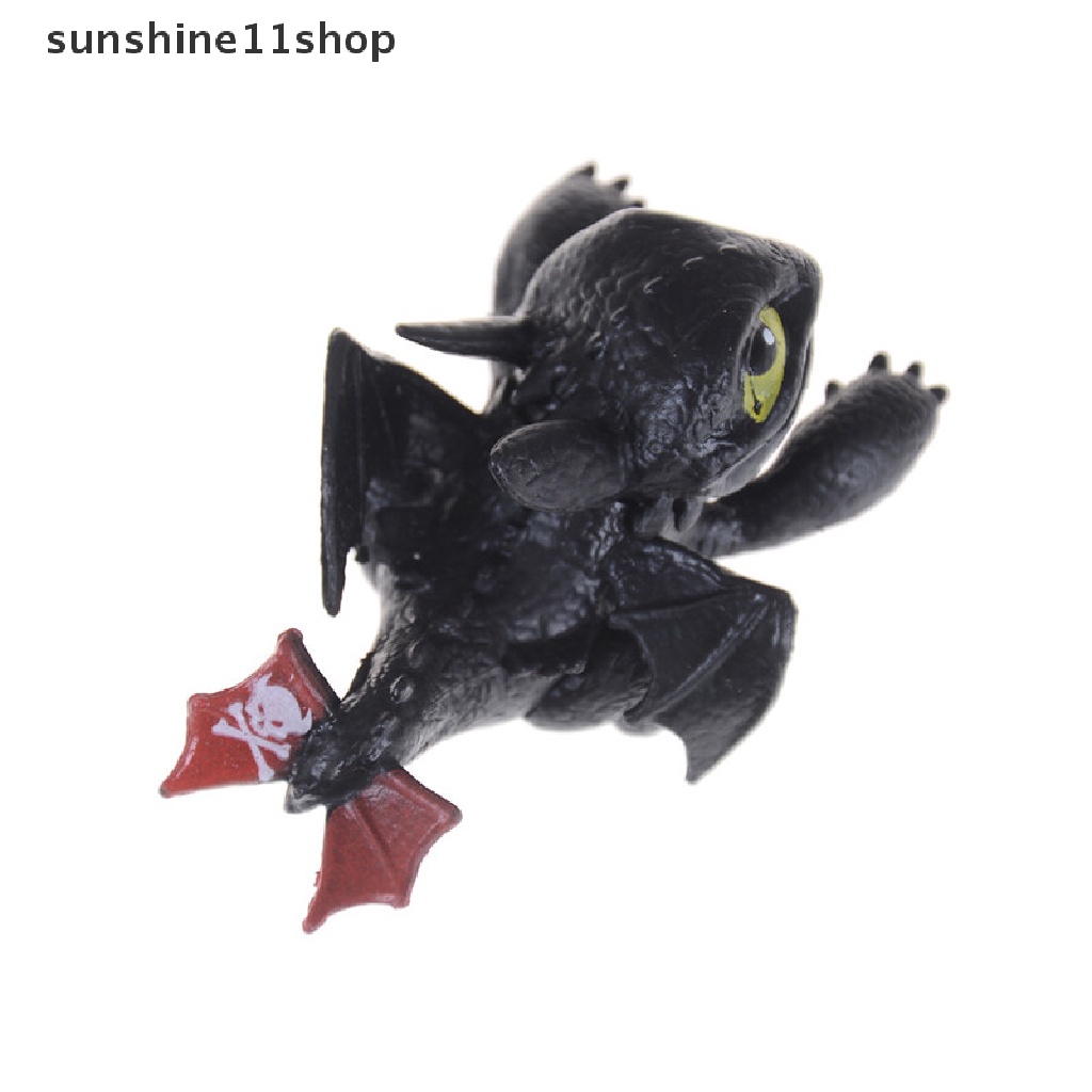 (SHO) Mainan Action Figure Toothless Night Fury Dragon Bahan PVC Untuk Anak