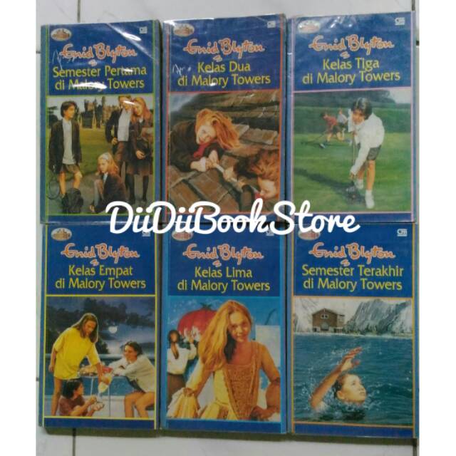 Set Malory Towers: Cover Biru-Enid Blyton