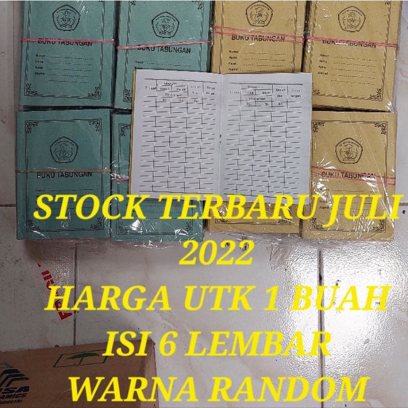 

1 BUAH Buku Tabungan Sekolah SPP 16 Kecil Wd 10x15,5cm Isi 6 Lembar