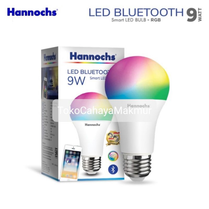 Hannochs Bola Lampu LED Smart Bluetooth 9w 9watt - Lampu Bluetooth RGB