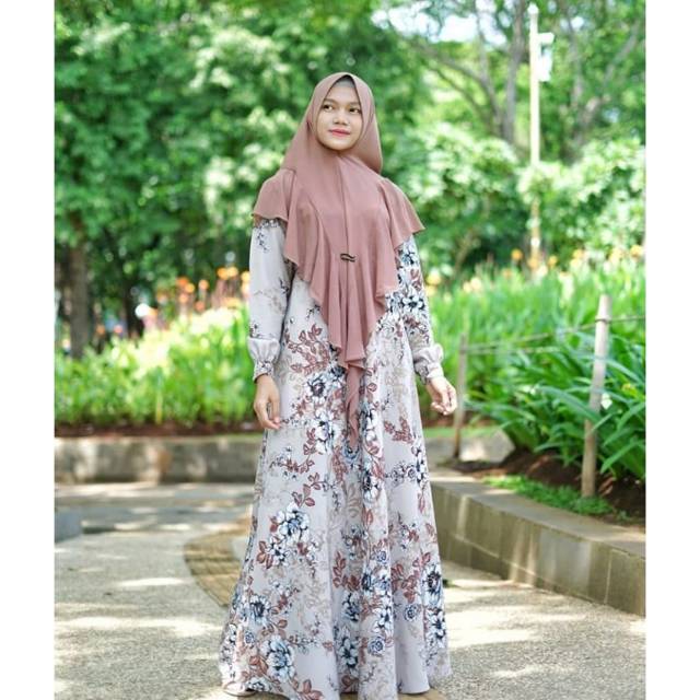 Gamis Murah Gamis Syari Gamis syar'i Gamis Wolfis Gamis Crepe Gamis Premium Murah Flowy by SekarArum
