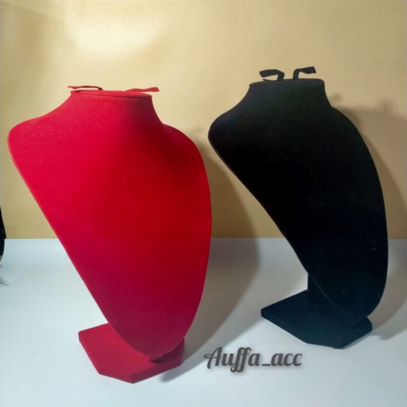 Display Kalung Bludru Besar Tempat Pajangan Anting Stand Bludru Aksesoris Perhiasan Murah-