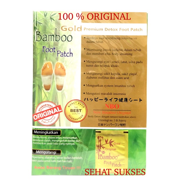 GOLD BAMBOO FOOT PATCH ~ BODY DETOX