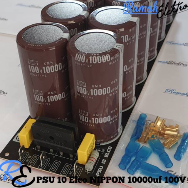 Kit PSU 10 Elco NIPPON 10000uf 100V Plus Skun