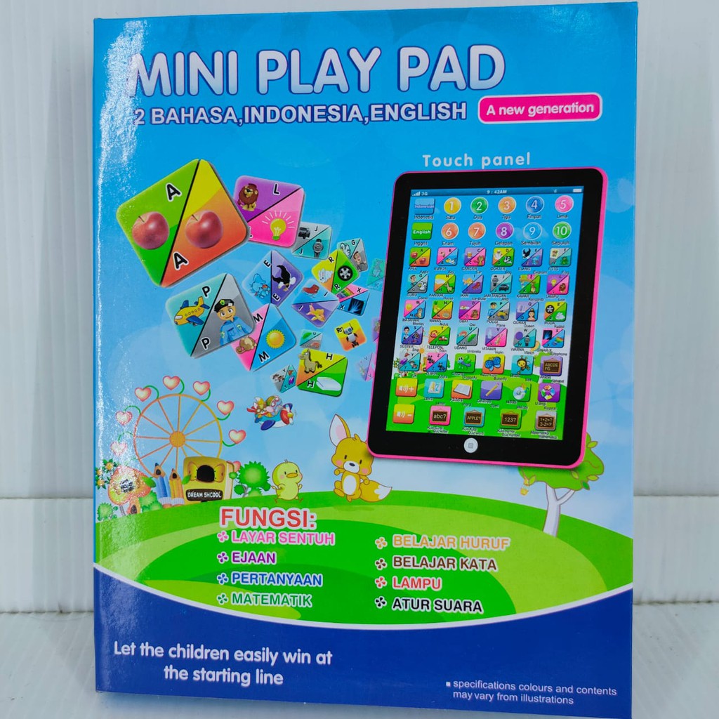 MAINAN PLAYPAD 2 BAHASA EDUKASI ANAK JJ25