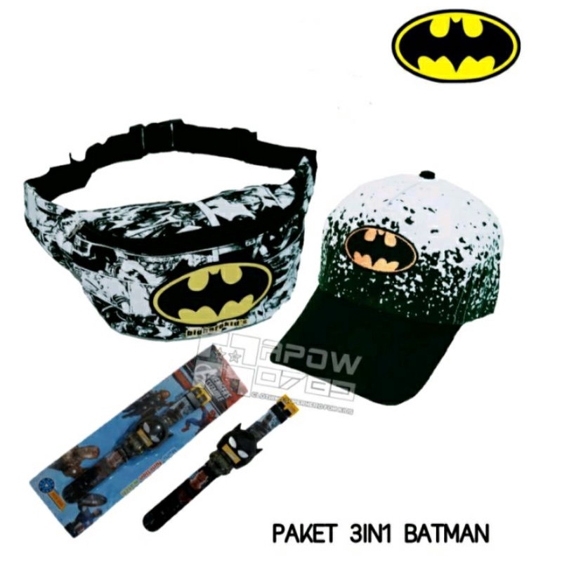 BATMAN/AVENGERS Paket hemat 3in1Tas SLempang anak