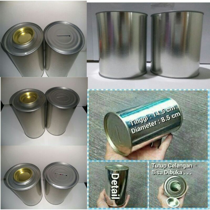 Murah celengan kaleng Polosan