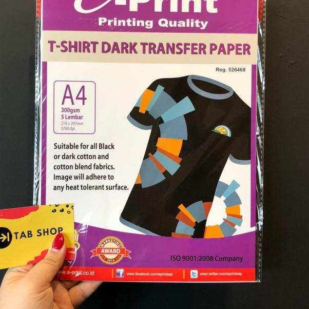 

☼ EPRINT DARK T SHIRT TRANSFER PAPER KERTAS FOTO ♞