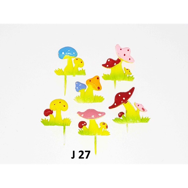 

Hiasan tart jamur tusuk tempel (isi6)