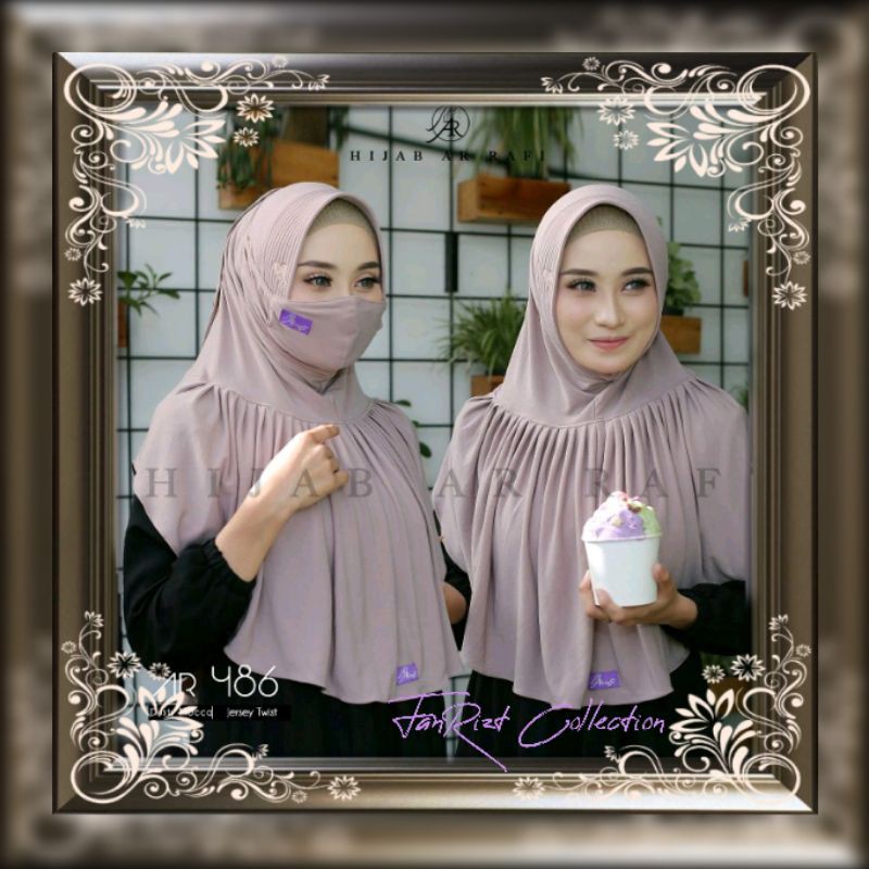 Jilbab Terbaru 2021 Kerudung Jilbab Instan Terbaru Arrafi AR 486 Jersey twist Zoya Elzatta Abika