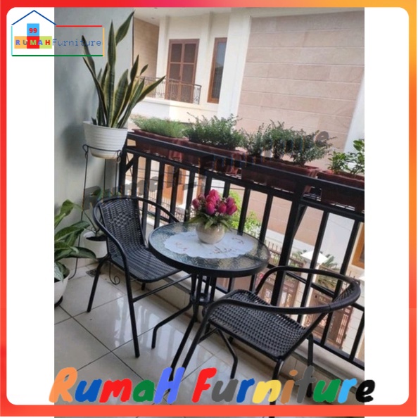 set 2 kursi 1 meja teras/set kursi teras/bangku teras set/meja dan kursi teras set