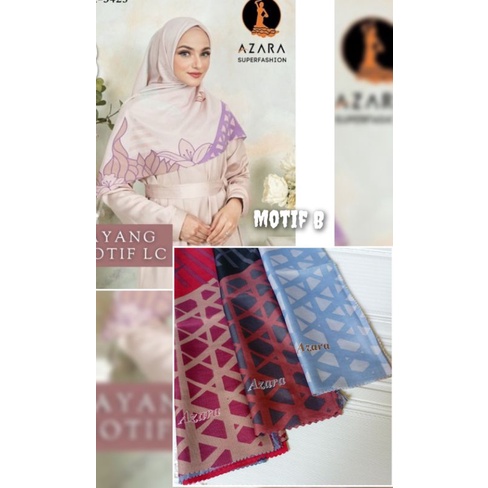 HIJAB JILBAB SEGIEMPAT MOTIF AZARA ORI BISA PILIH MOTIF