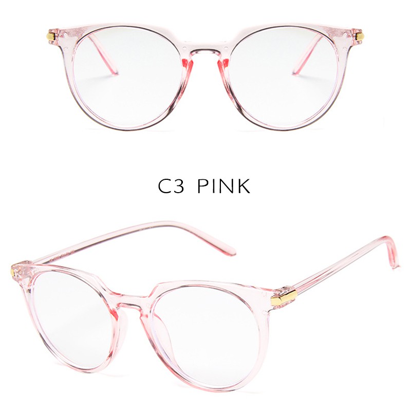 (YUZHU) Bayar di Tempat Korean Design Retro Kacamata Wanita/Pria Lensa Replaceable Optik Eyeglasses Women