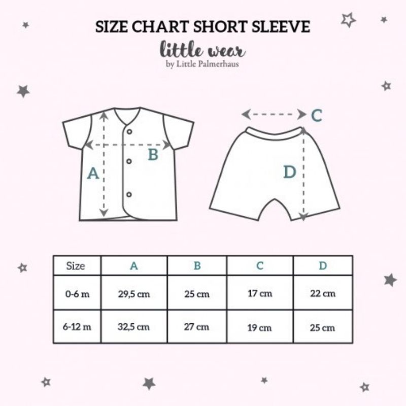 LITTLE WEAR Short Sleeve (Baju Pendek+Celana Pendek) Setelan Kancing Depan Bayi by Little Palmerhaus