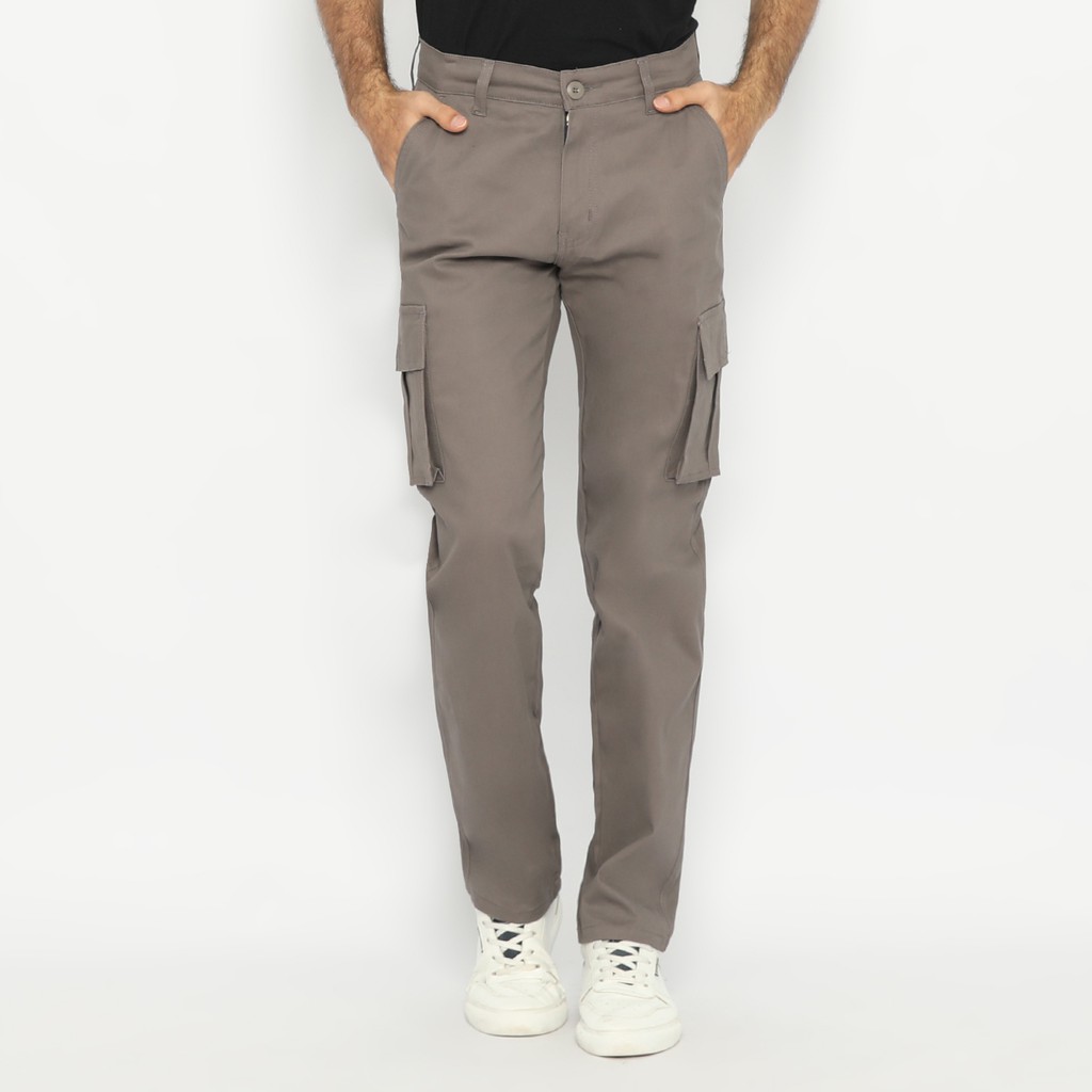 FICHINO Cargo Pants Celana Cargo Panjang Pria Albus FICHINO Cargo Pants Celana Cargo Panjang Pria Albus