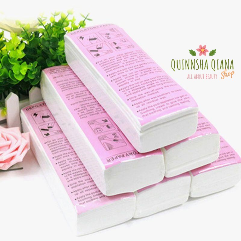 

Kertas Wax Roll 100m dan Lembaran 100pcs / Wax Paper Roll 100m Depilatory Wax Sheet 100pcs