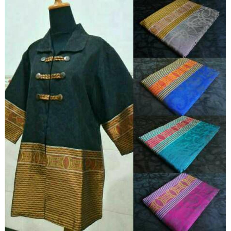 Dress Tenun Songket | Dress Tenun | Blouse Tenun | Blus Tenun