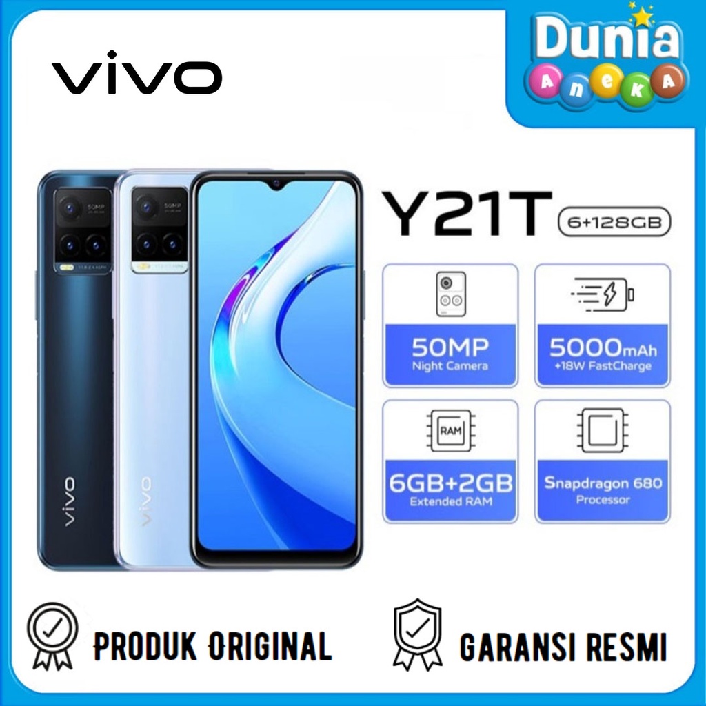 VIVO Y21T RAM 6GB ROM 128GB - GARANSI RESMI