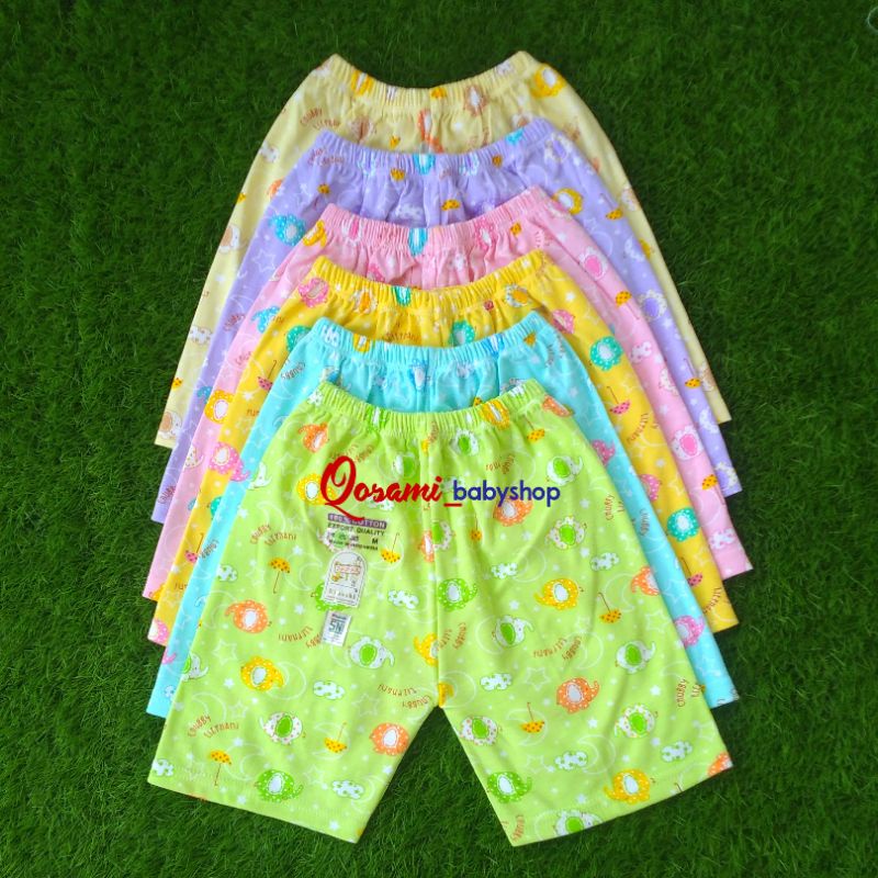 RIMOSHI 3 pcs Celana Pendek 3/4 Bayi Full Print Uk S,M,L,XL SNI